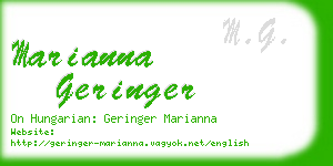 marianna geringer business card